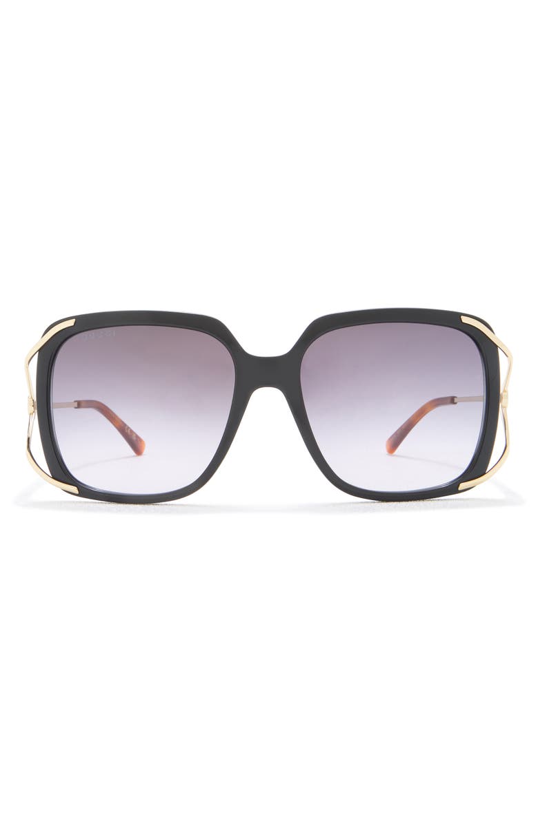 Gucci 56mm Oversize Square Sunglasses, Main, color, 