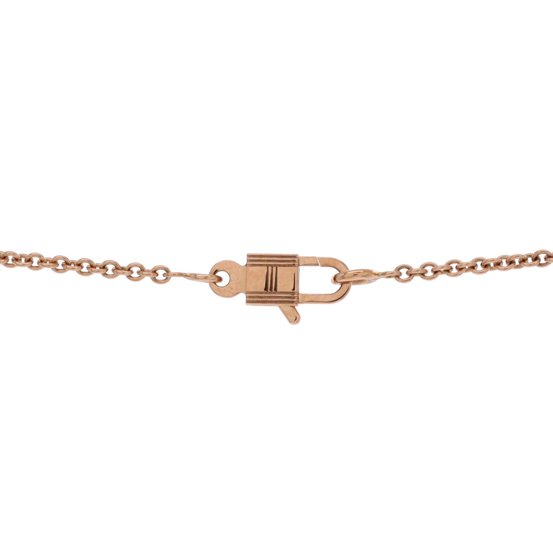 Amulettes Cadenas Pendant Necklace 18K Rose Gold with Diamonds, Alternate, color, Metallic Gold