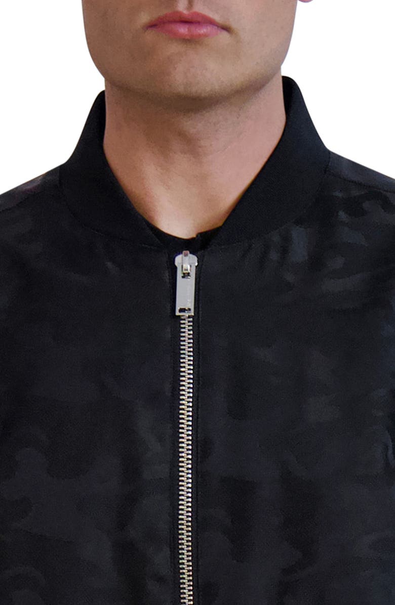 KARL LAGERFELD PARIS Camo Bomber Jacket, Alternate, color, 