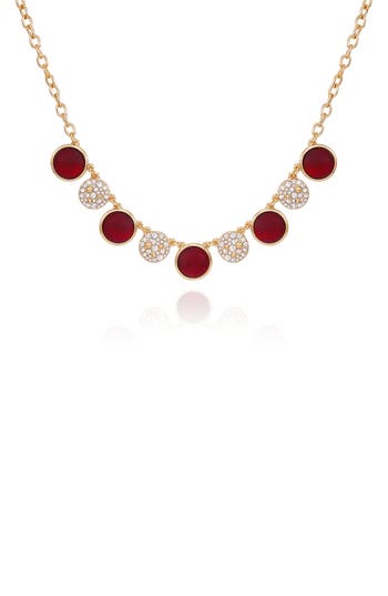T Tahari Pavé Statement Disc Necklace In Gold