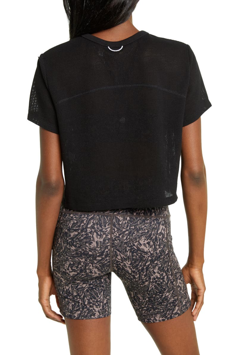 Zella Excursion Mesh Crop T-Shirt, Alternate, color, 
