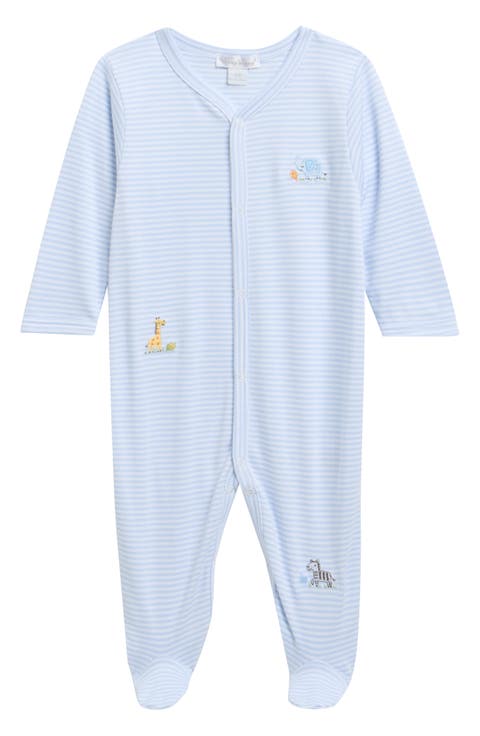 Embroidered Pima Cotton Footie (Baby)