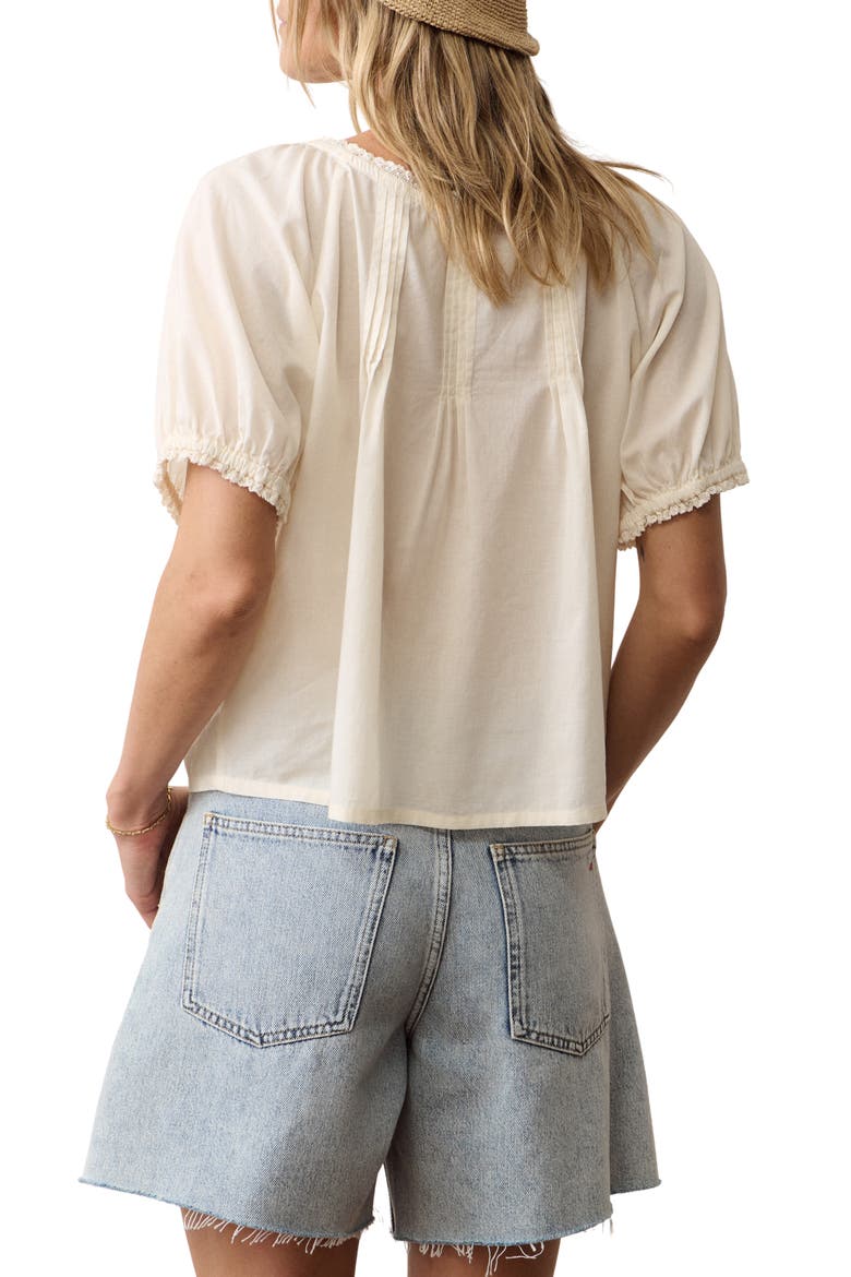 Celina Puff Top, Alternate, color, ANTIQUE WHITE