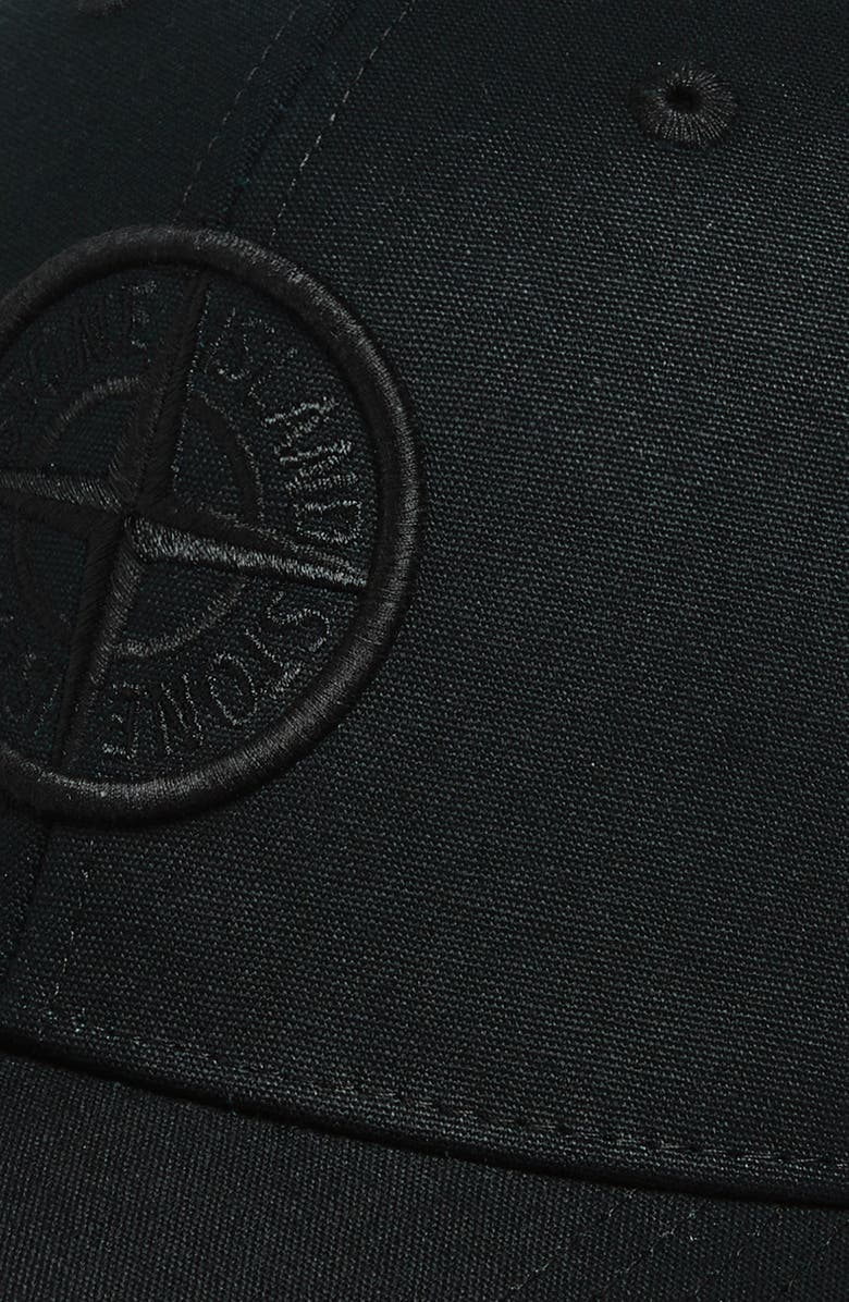 Stone Island Logo Embroidered Baseball Cap, Alternate, color, Black