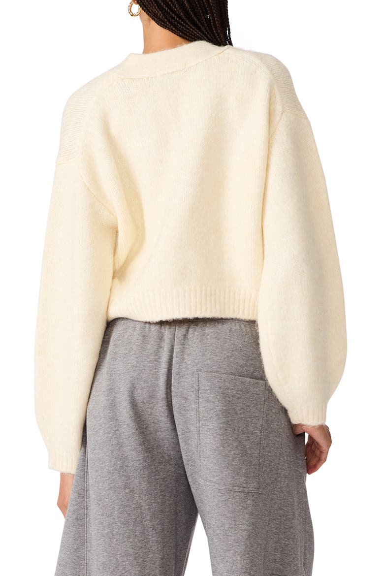 Mica Cropped Cardigan, Alternate, color, CREAM