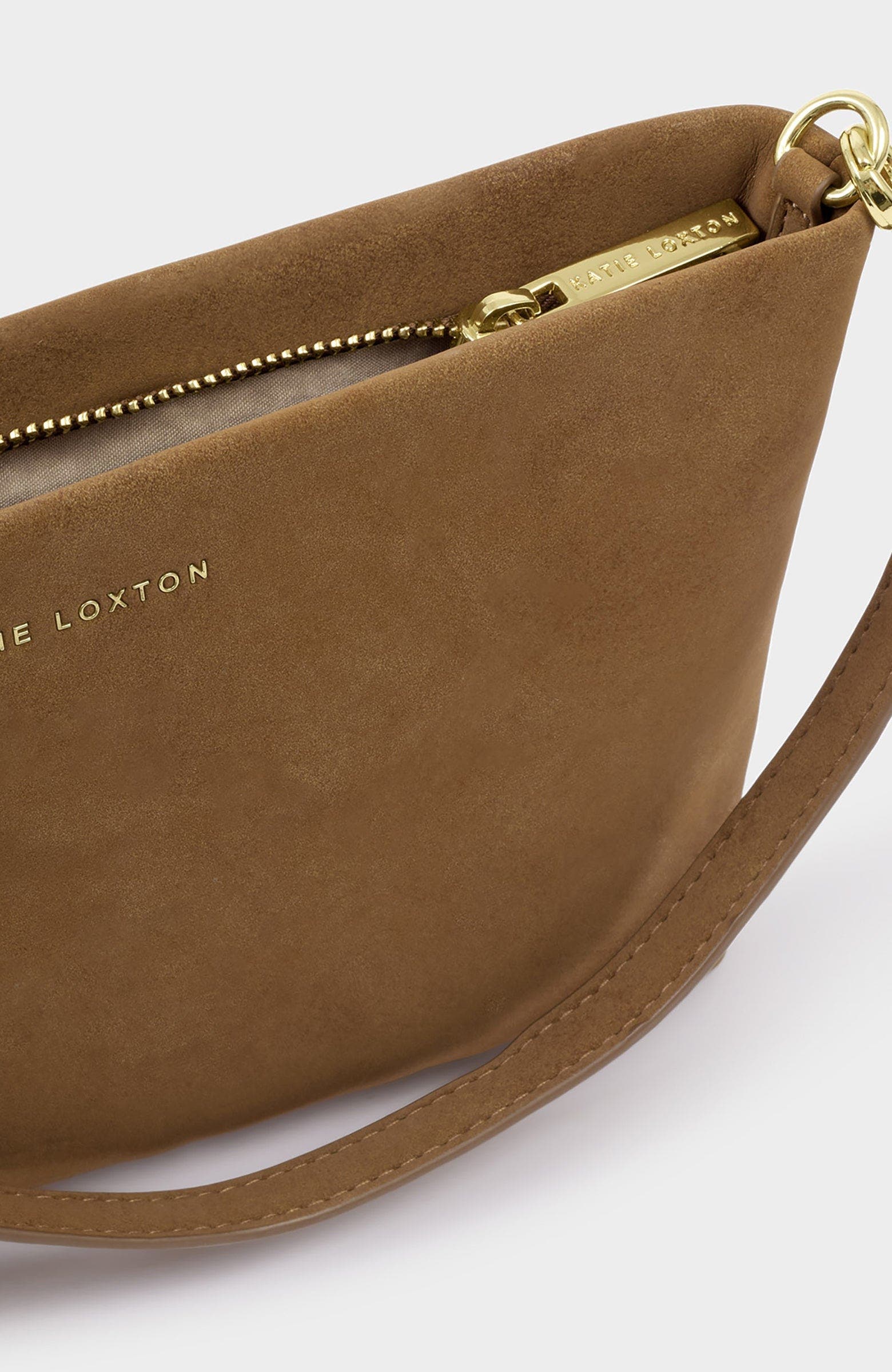 Katie Loxton Cord Small Shoulder Bag, Alternate, color, Caramel Suedette