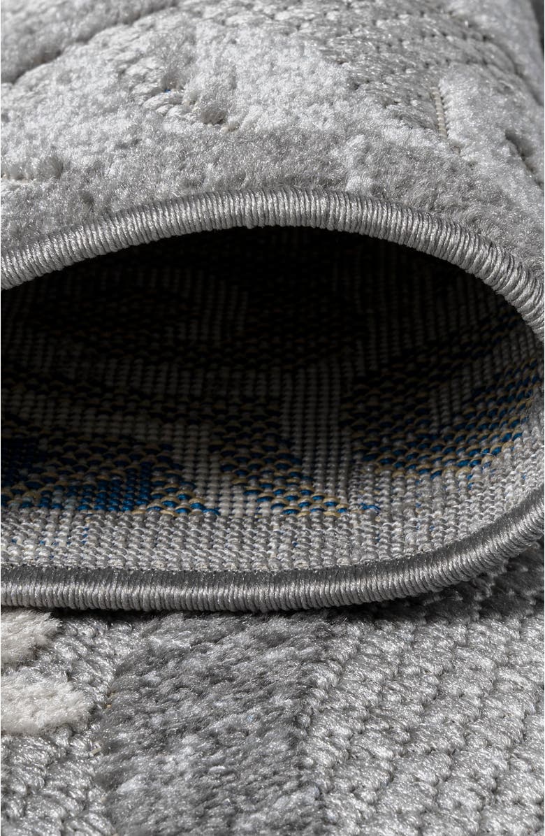 JONATHAN Y Cassis Ornate Ogee Trellis Indoor/Outdoor Area Rug, Alternate, color, Light Gray/Blue