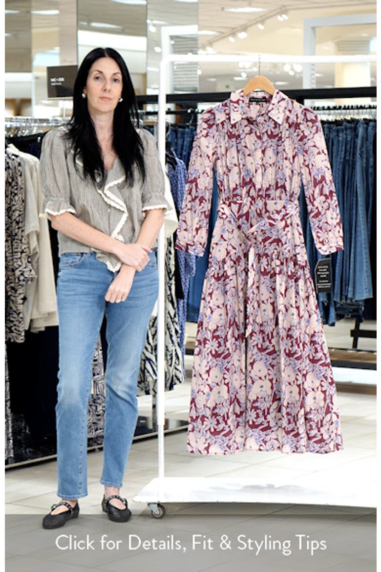 Print Long Sleeve Maxi Dress video
