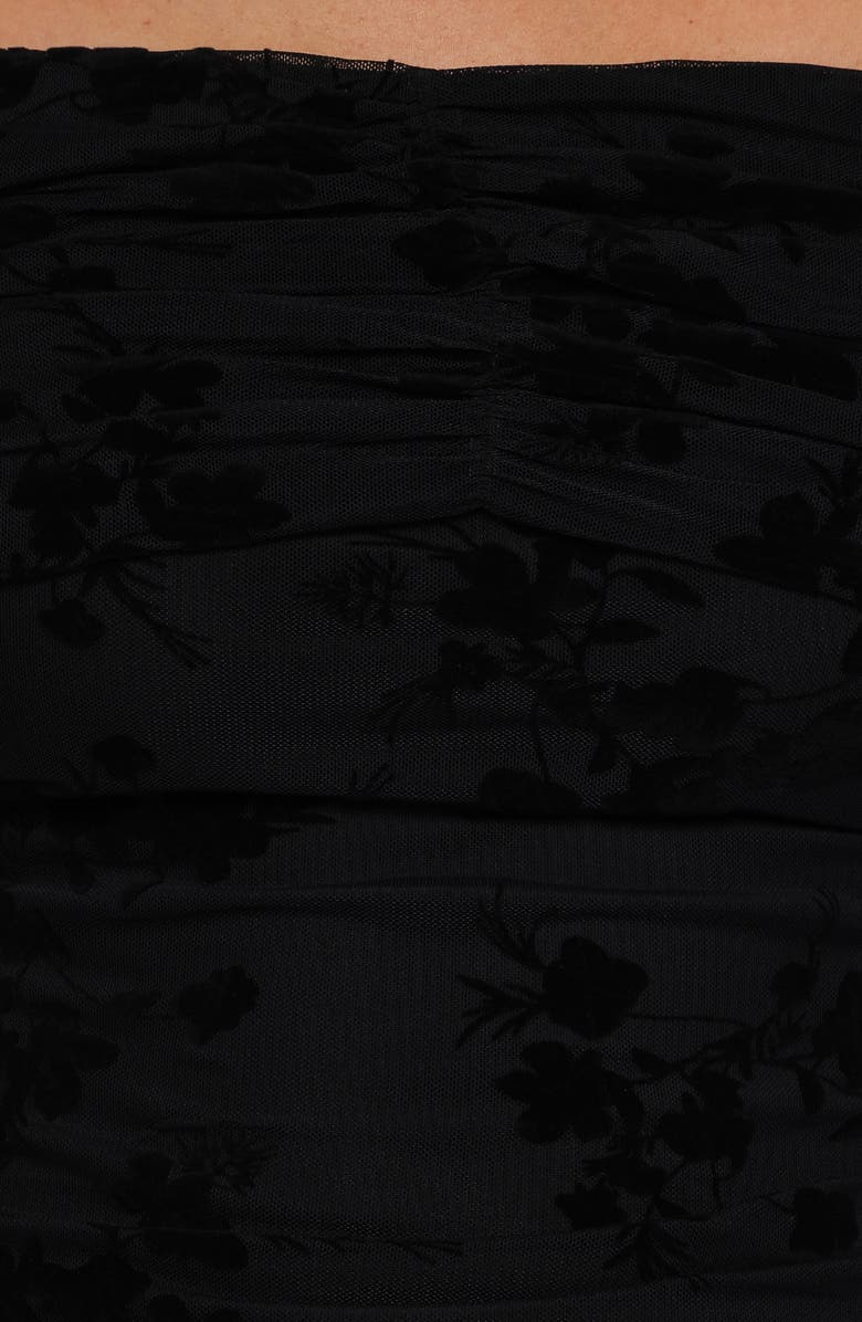 Petal & Pup Aerin Floral Off the Shoulder Lace Top, Alternate, color, Black