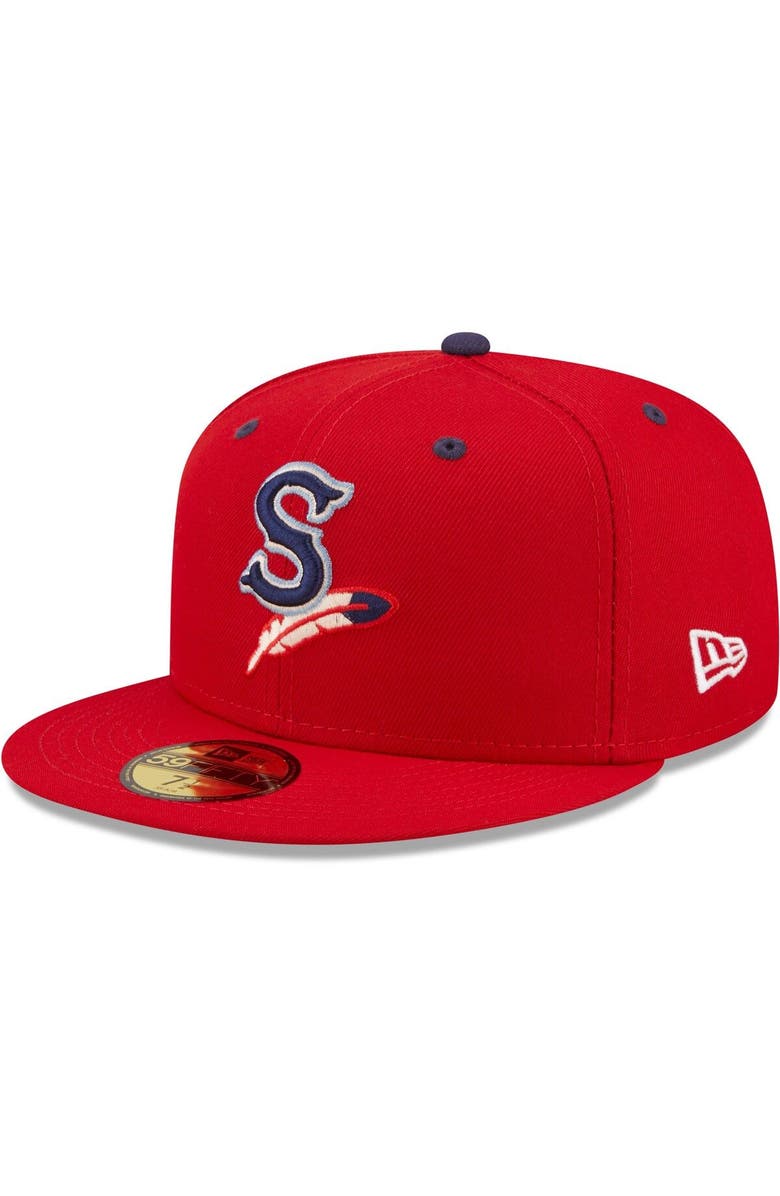 New Era Men's New Era Red Spokane Indians Authentic Collection 59FIFTY Fitted Hat, Alternate, color, 