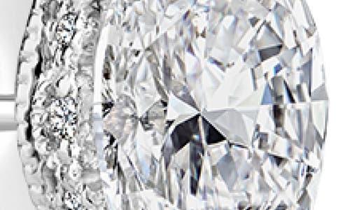 Maria Tash Oval Diamond Engraved Single Stud Earring In Gold