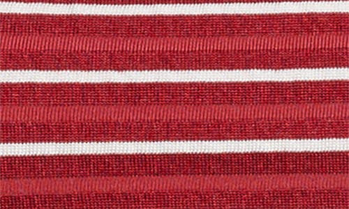 Pacsun Emily Stripe Bandeau Bikini Top In Red White Striped