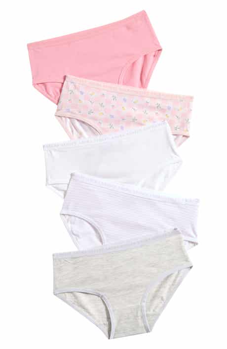 Laura Ashley Kids' Assorted 5-Pack Stretch Cotton Briefs