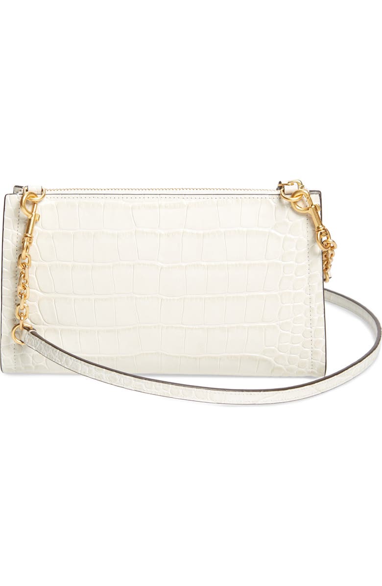 Tory Burch Carson Croc Embossed Leather Crossbody Bag, Alternate, color,