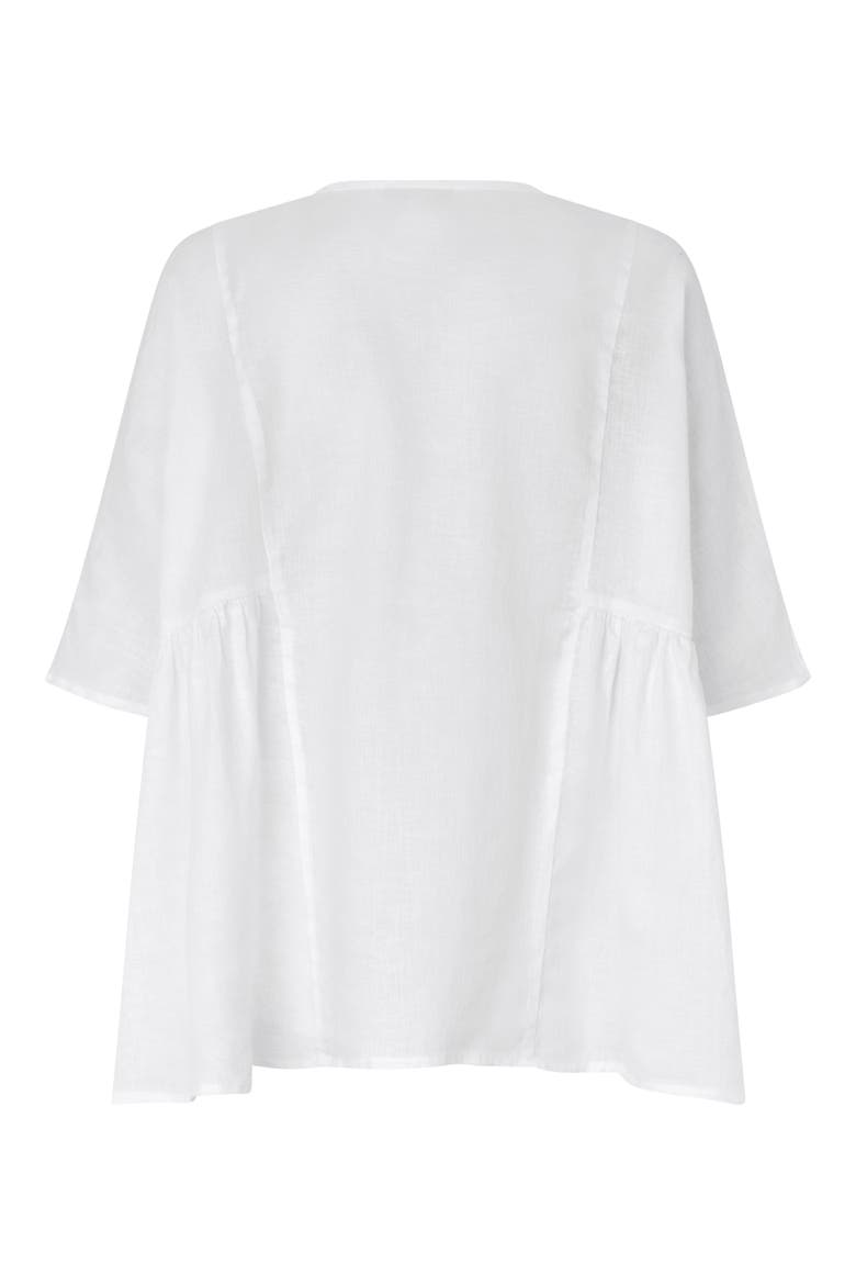 Mablissea Oversized Linen Blouse, Alternate, color, White