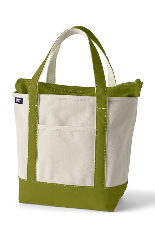 Lands' End Zip Top Canvas Tote Bag