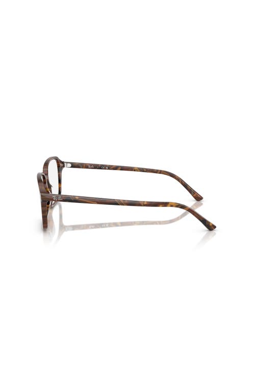 Ray Ban Ray-ban 54mm Square Optical Glasses In Brown