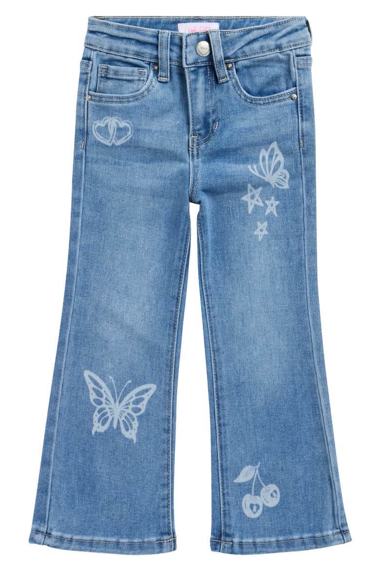 Kids' Tattoo Print Flare Jeans, Main, color, MEDIUM