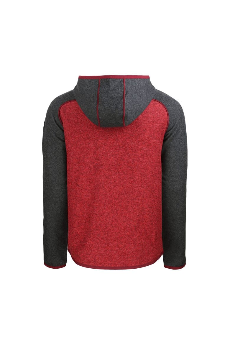 Men's Cutter & Buck  Heather Red/Heather Charcoal Chicago White Sox Stars & Stripes Mainsail Sweater-Knit Full-Zip Hoodie, Alternate, color, Heather Red