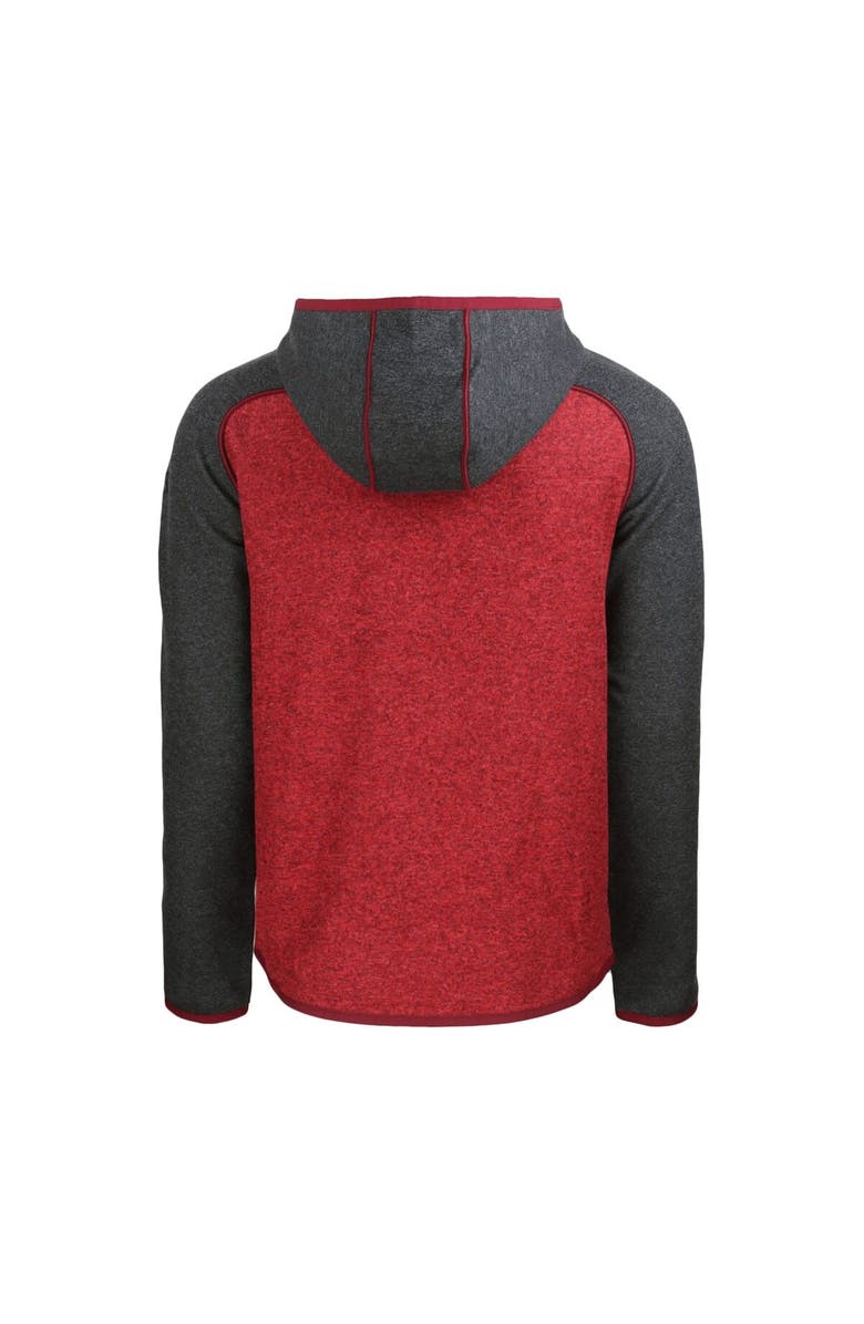 Cutter & Buck Men's Cutter & Buck Heather Red/Heather Charcoal Chicago White Sox Stars & Stripes Mainsail Sweater-Knit Full-Zip Hoodie, Alternate, color, Heather Red