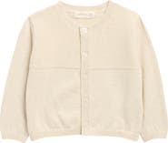 QUINCY MAE Heathered Organic Cotton Knit Cardigan