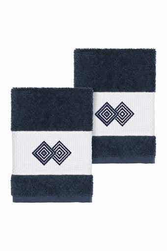Noah Embellished Washcloth - Set of 2 - Midnight Blue