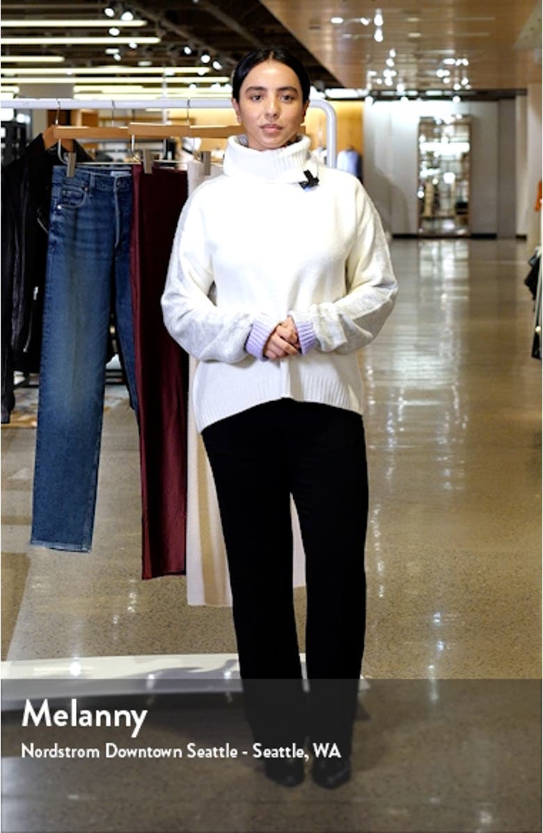 Colorblock Tipped Turtleneck Sweater, sales video thumbnail