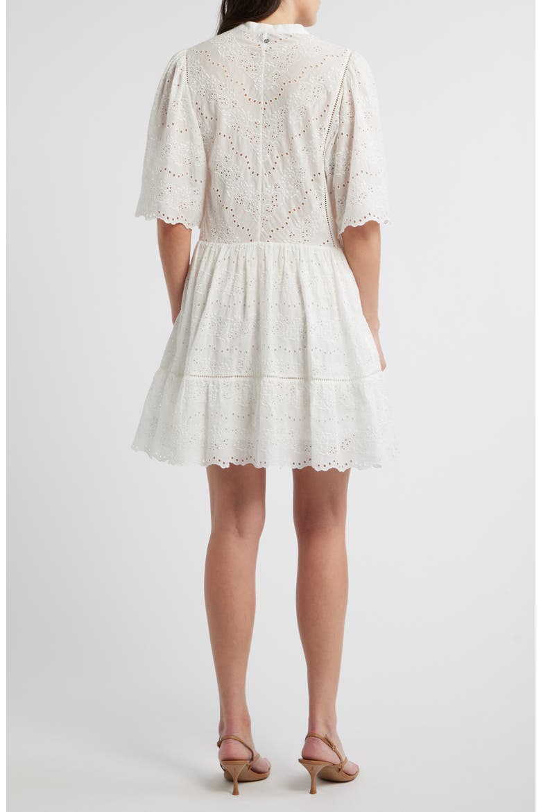 Cotton Broderie Dress, Alternate, color, SOFT CREAM