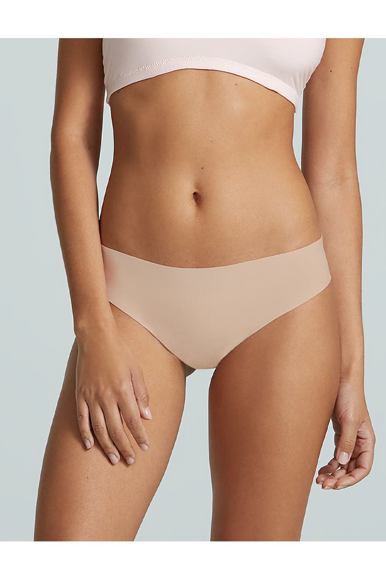 Butter Mid-Rise Thong 3-Pack, Alternate, color, Beige