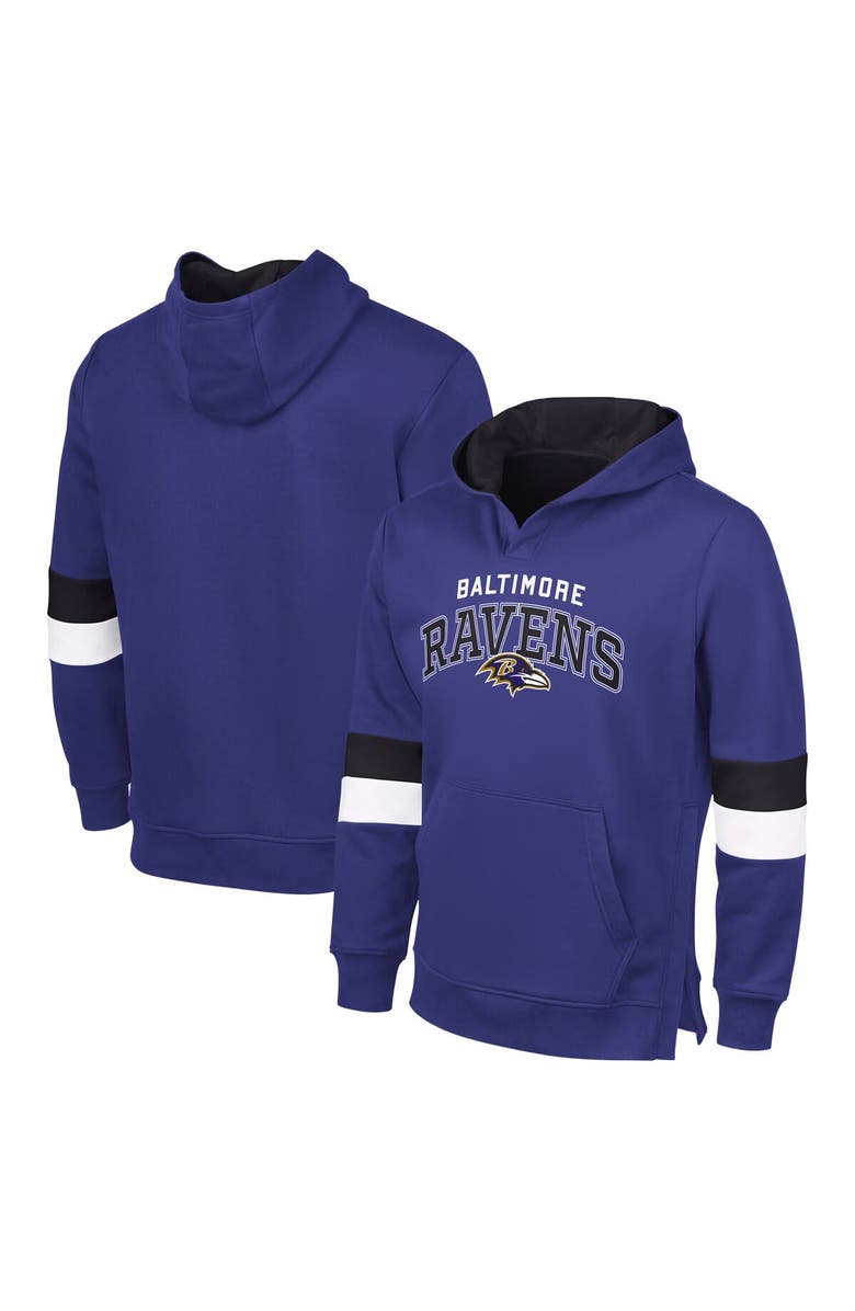 G-III SPORTS BY CARL BANKS Men's G-III Sports by Carl Banks Purple/Black Baltimore Ravens Adaptive Faceoff Pullover Hoodie, Main, color, Purple