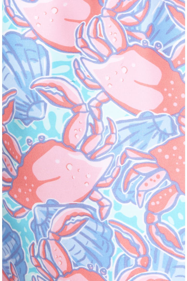 Crab Shell Chappy Swim Trunks, Alternate, color, BLUE FIN