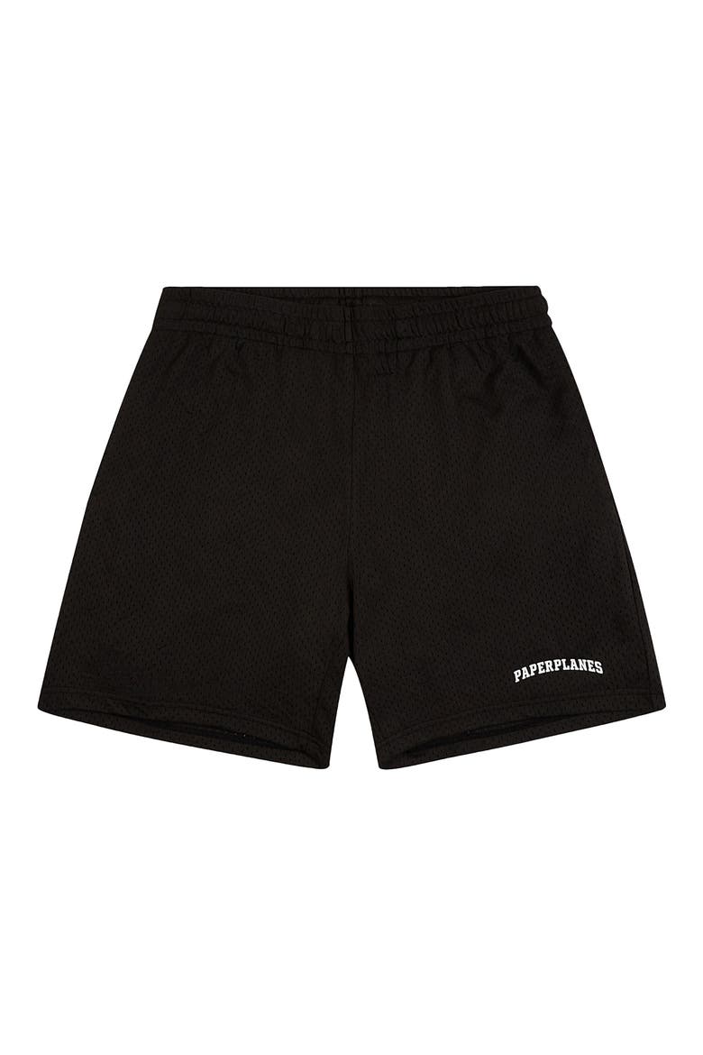 Logo Mesh Basketball Shorts, Main, color, BLACK