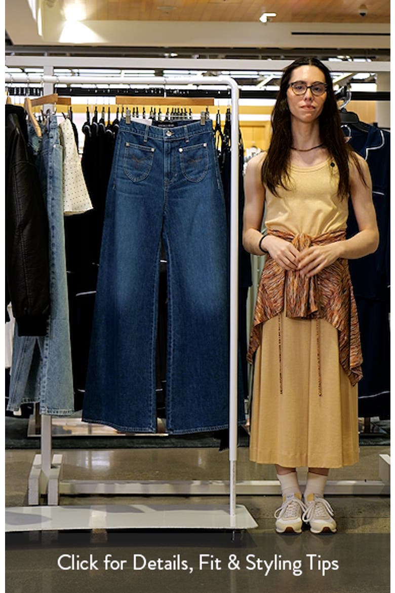 Grant High Waist Western Stitch Wide Leg Jeans video