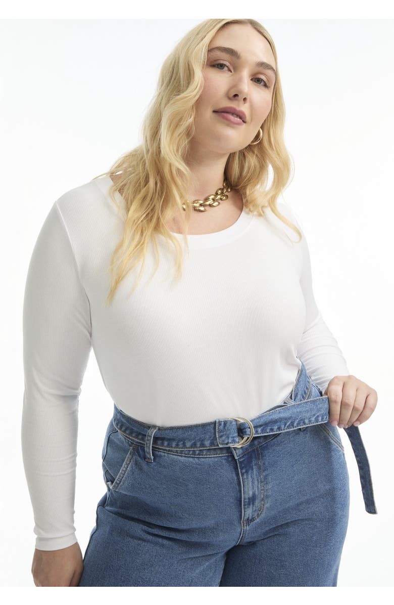 June + Vie Curvie Fit High-Waisted Wide-Leg Utility Jean, Alternate, color, Vintage Medium Wash