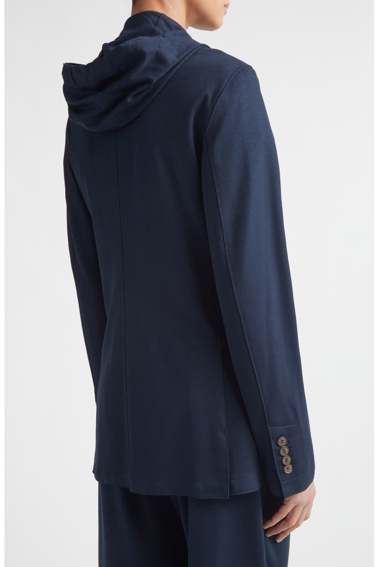 Knit Jacket with Hoodie Inset, Alternate, color, 11 BLUE