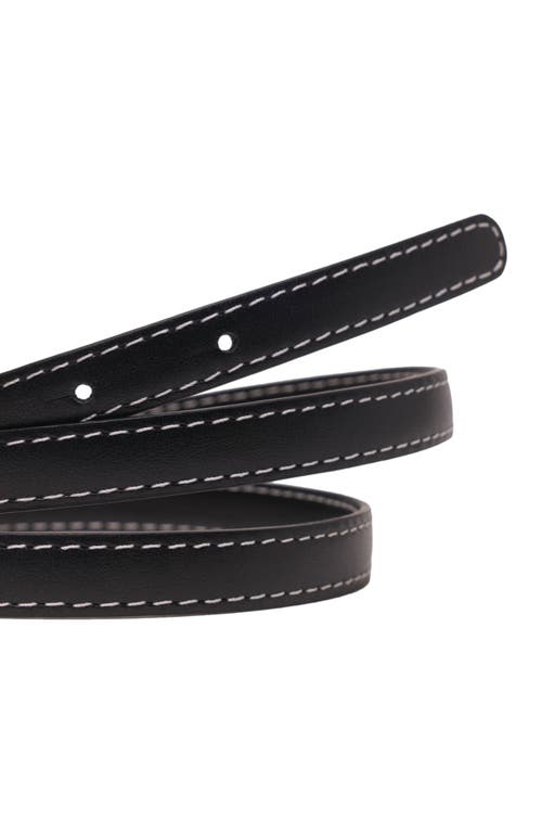 Maje Slim Heart Belt In Black