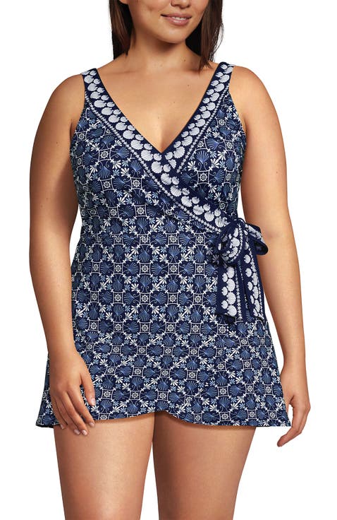 Side Tie Mini Swim Dress Swimsuit