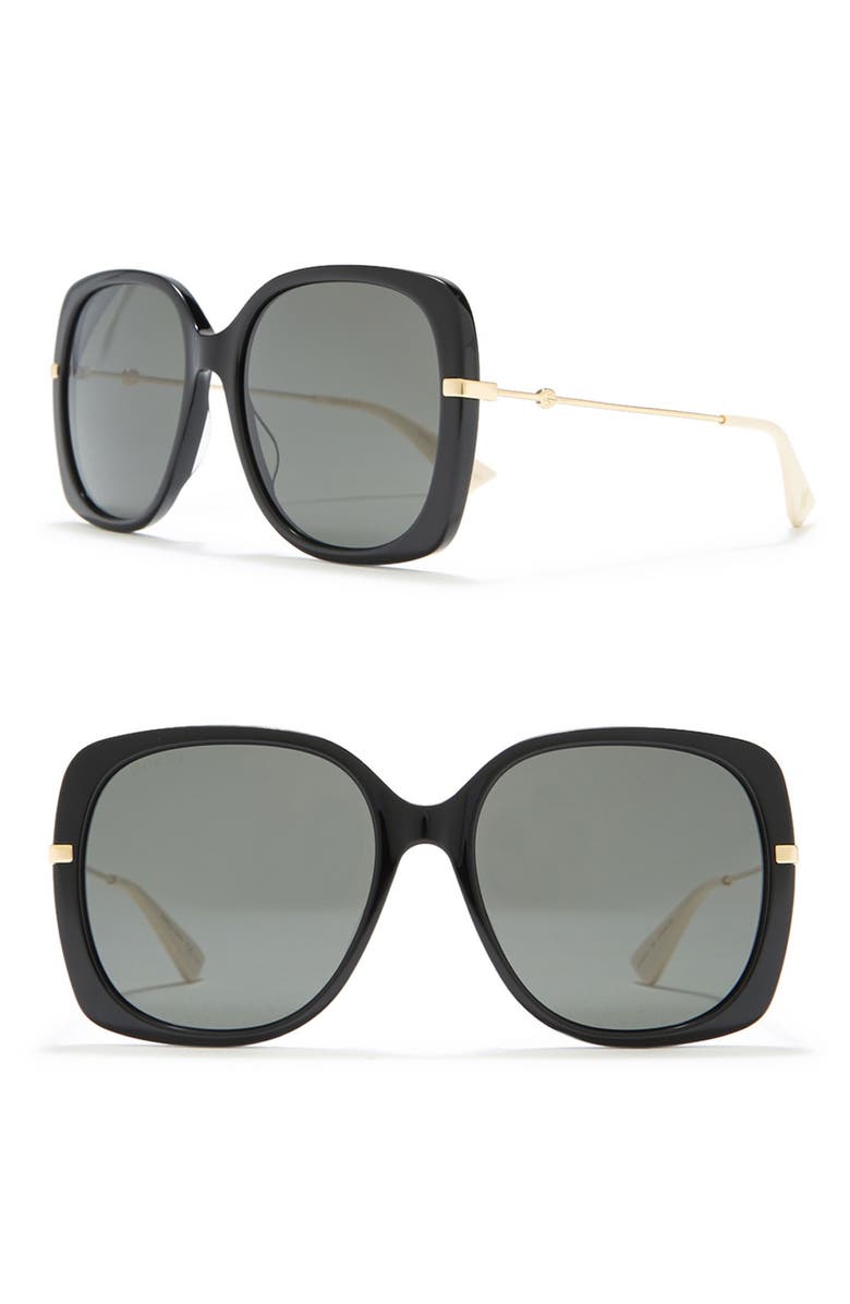 Gucci 57mm Square Sunglasses, Alternate, color,