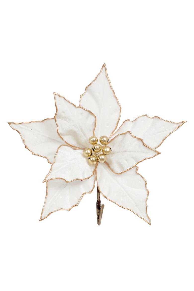 Glitter Poinsettia, Box of 12, Main, color, White