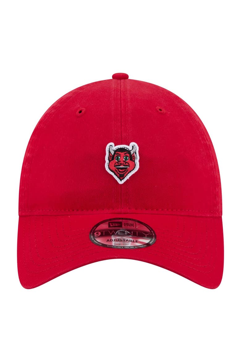 Unisex New Era Red New Jersey Devils Mascot Patch 9TWENTY Adjustable Hat, Alternate, color, Red