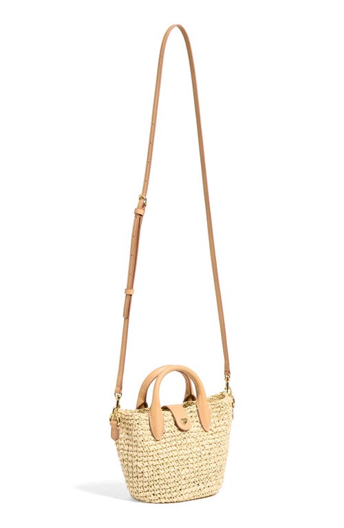 Stoney Clover Lane Mini Woven Raffia Bucket Tote In Beige