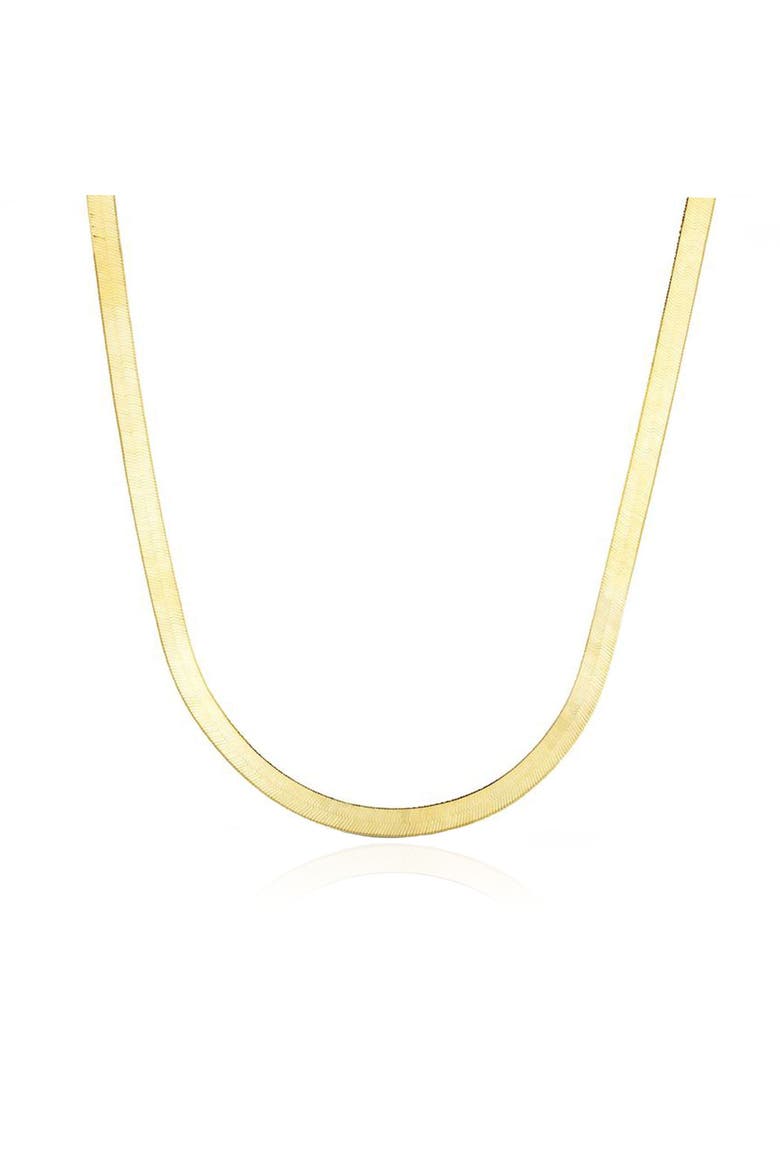 Mini Herringbone Necklace, Main, color, Yellow Gold