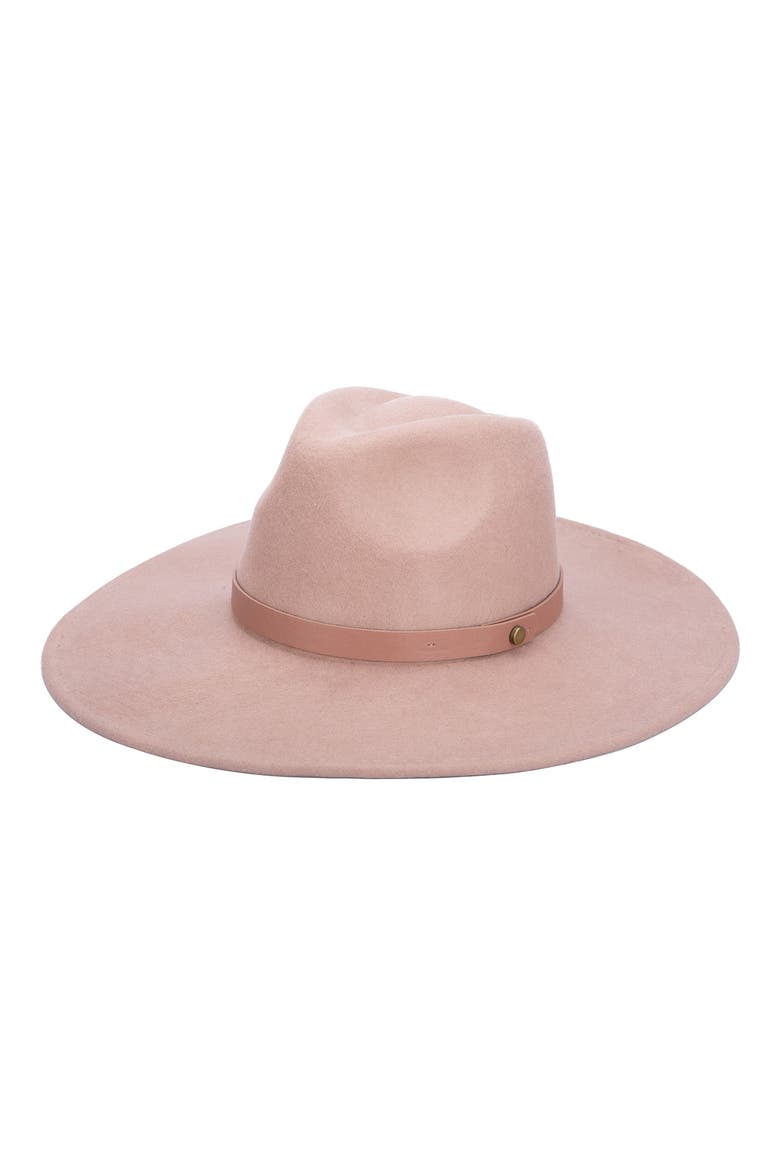 Wool Felt Fedora, Main, color, MAUVE