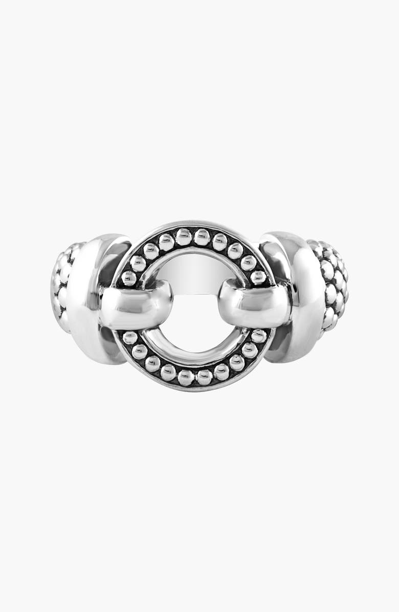 LAGOS Enso Caviar Ring, Alternate, color, Silver