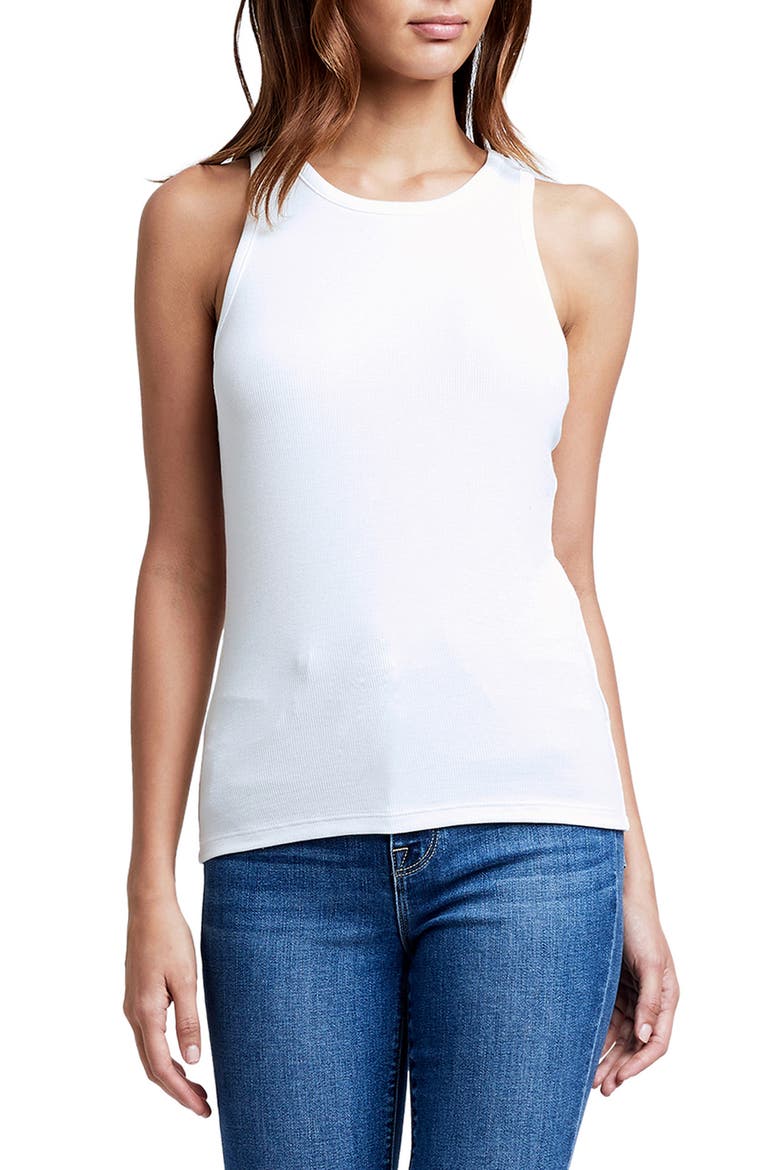 Nia Racerback Tank, Main, color, WHITE