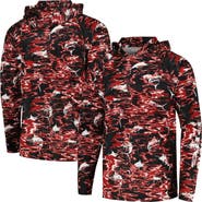 Columbia Men's Columbia Black Arkansas Razorbacks PFG Terminal Tackle Omni-Shade Rippled Long Sleeve Hooded T-Shirt