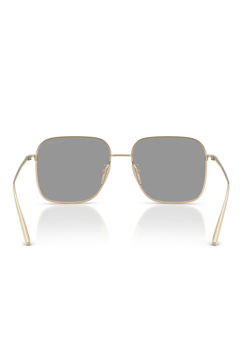57mm Square Sunglasses, Alternate, color, PALE GOLD / GREY
