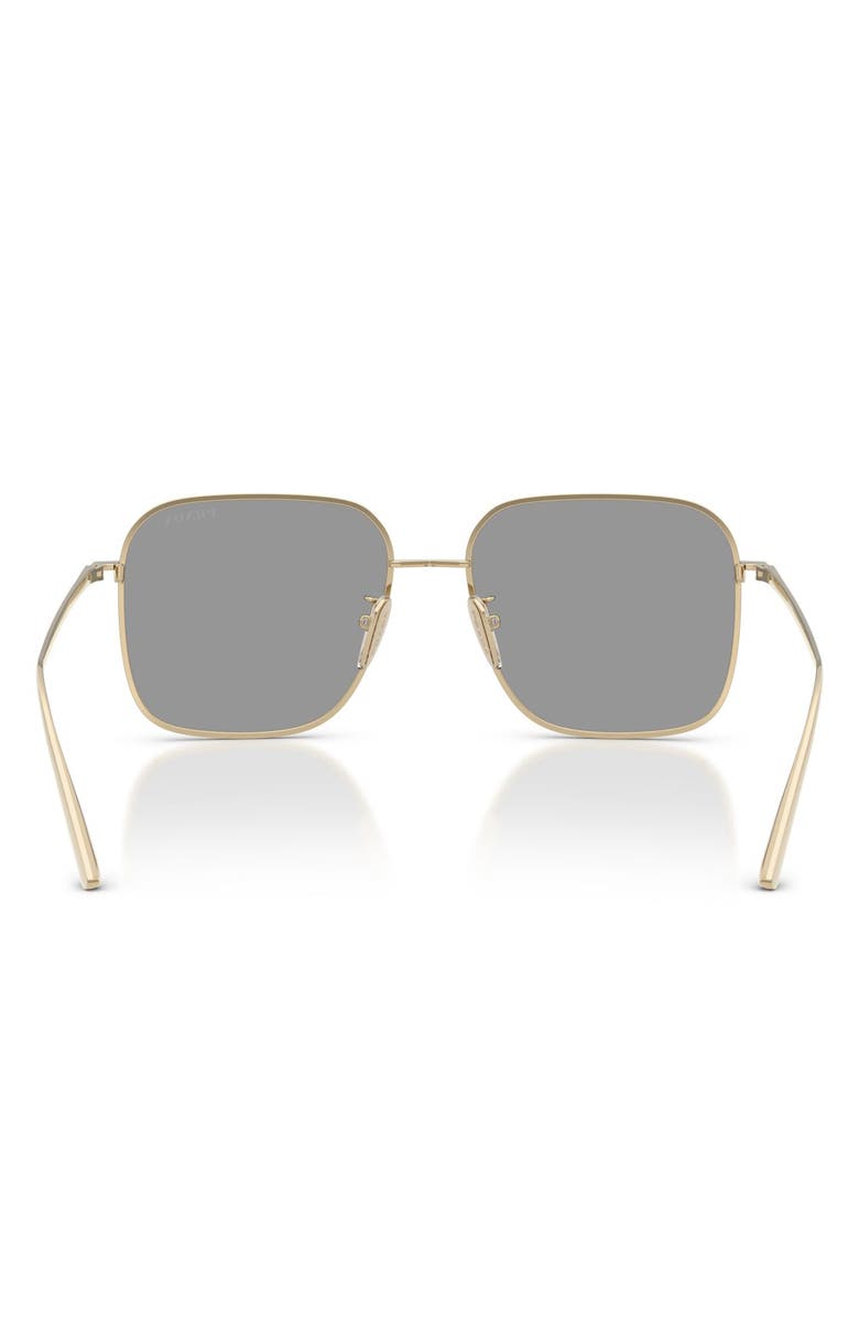 Prada 54mm Square Sunglasses, Alternate, color, Pale Gold / Grey