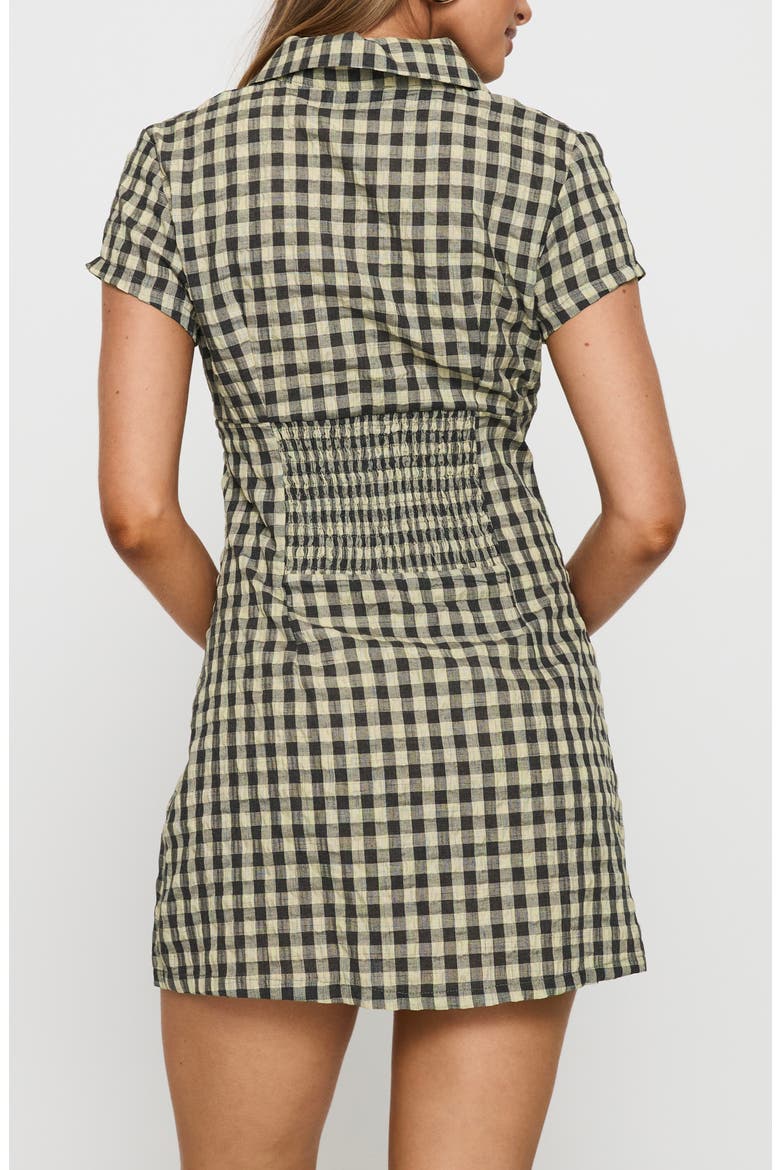 Motley Check Mini Shirtdress, Alternate, color, BROWN CHECK