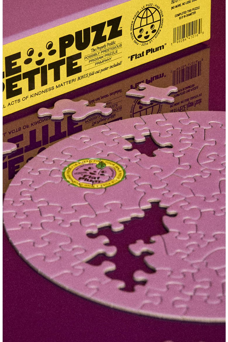 Flat Plum 81 Piece Mini Jigsaw Puzzle, Alternate, color, None